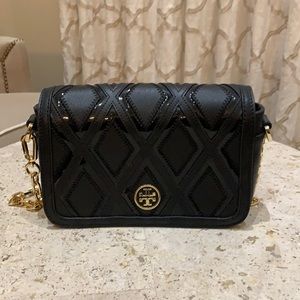Authentic Tory Burch black patent/ leather bag